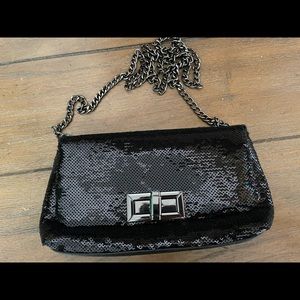 express black sequin purse